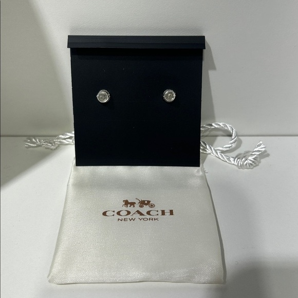 Coach Silver Signature Pavé Earrings
NWT Dust bag included - Picture 4 of 5